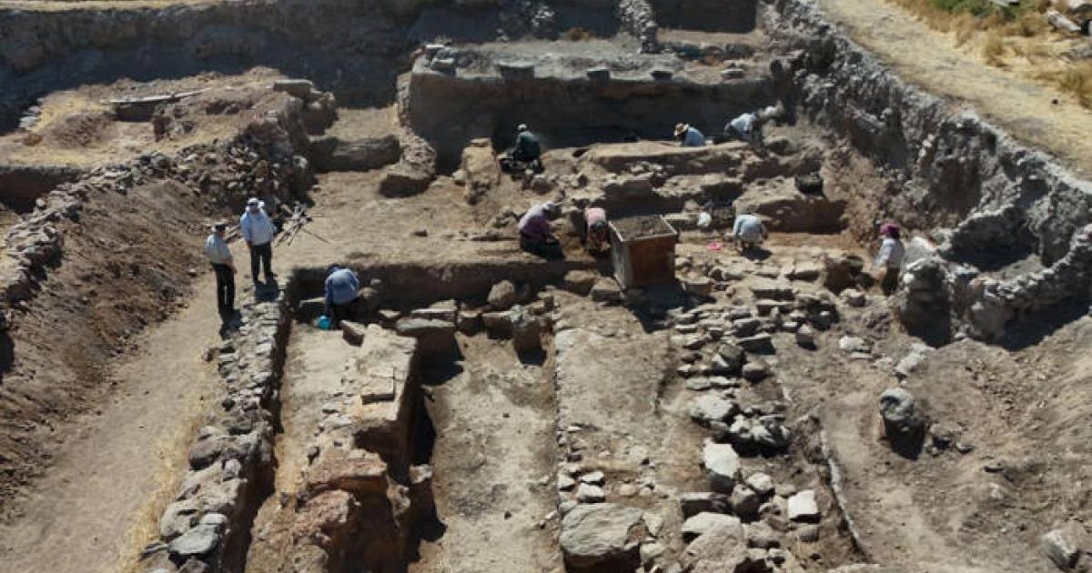 Ongoing excavations at Kultepe Kanesh-Karum archaeological site in Kayseri, central Turkey.