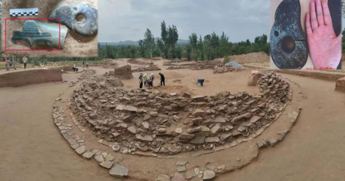 The northern round tomb of Yuanbaoshan Stone Mound Site in Aohan Banner.