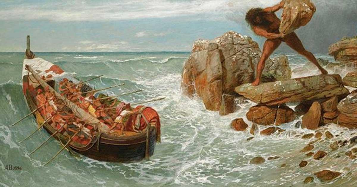 Odysseus and Polyphemus by Arnold Böcklin. Polyphemus is one of the only Cyclopes recognized by name. Source: Public domain