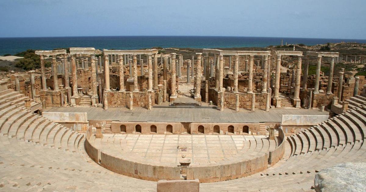 Leptis Magna to the east of Khoms 