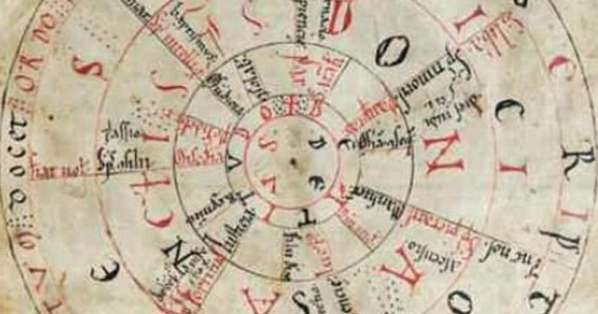 Close-up of the Liesborn Prayer Wheel 