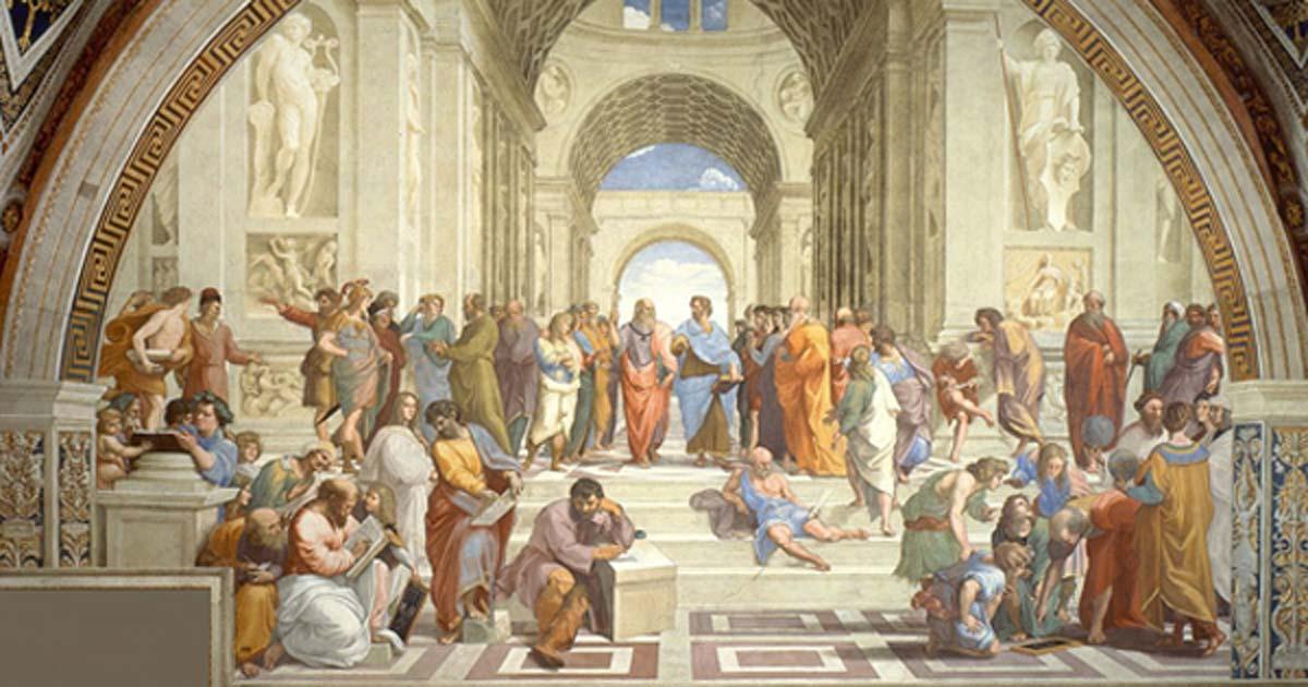 Rafael's School of Athens, depicting Plato's Academy.