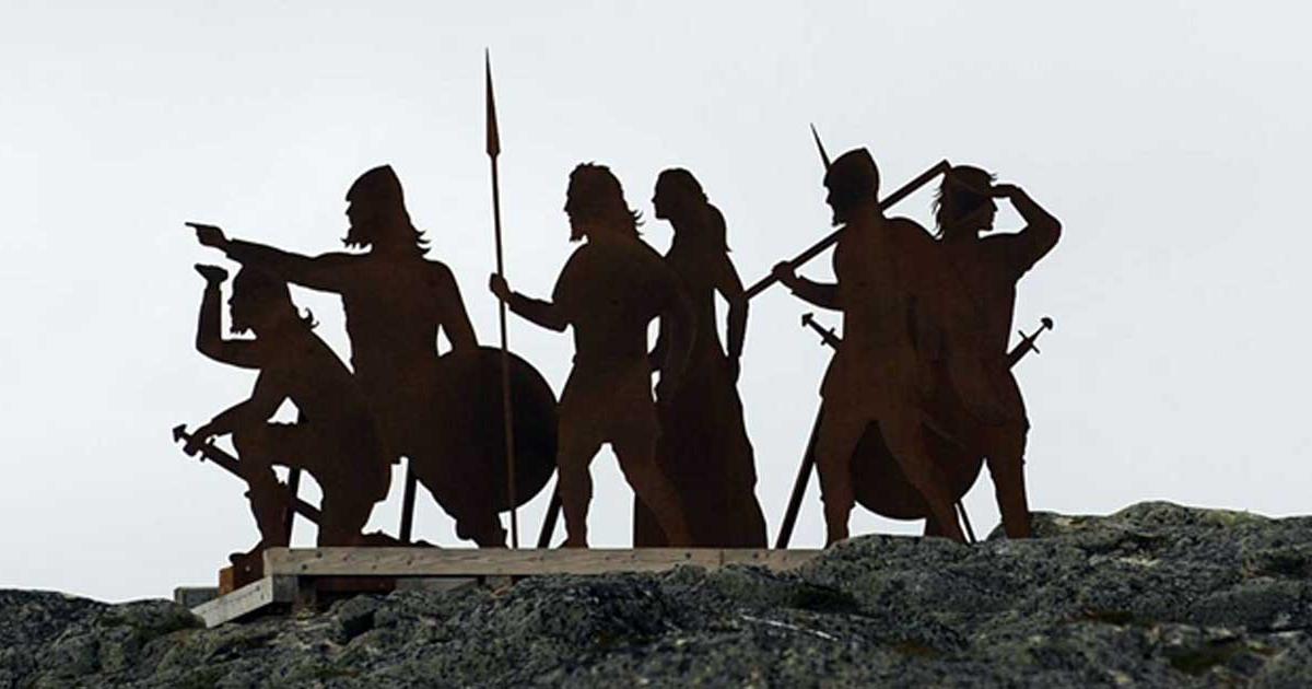 Viking or Norse settlers image at L'Anse aux Meadows.