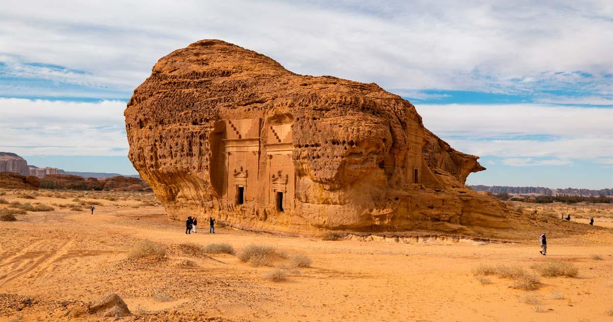 Mada'in Saleh (Al-Ḥijr & Hegra) archaeological site near Al Ula, Saudi Arabia. Source: hyserb/Adobe Stock