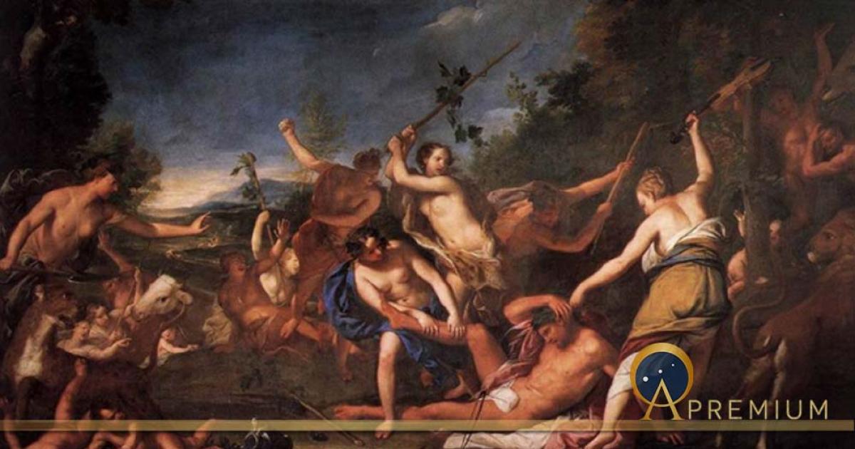 Orpheus and the Bacchantes by Gregorio Lazzarini (1710) (Public Domain)