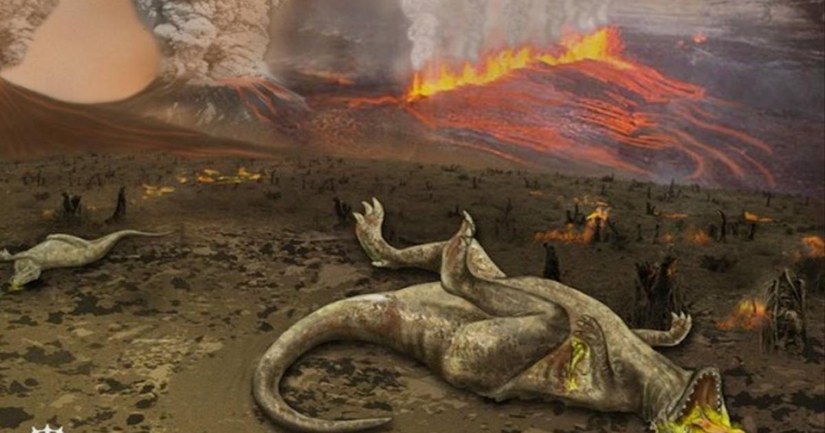 Dinosaurs in a global mass extinction 