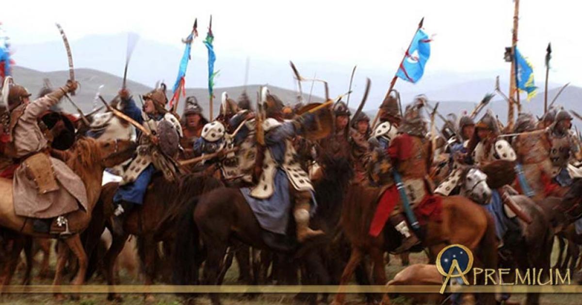 Reenactment of Mongol battle