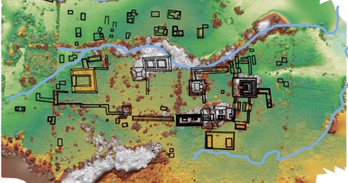 ap of the Maya Kingdom, Sak Tz'i, unearthed in Mexico.     Source: Charles Golden / Brandeis University