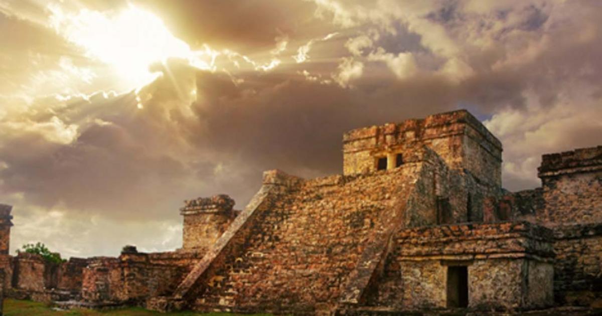 Castillo fortress at sunrise. Do trophy skulls help explain the collapse of the once great empire? Maya Source: soft_light / Adobe Stock