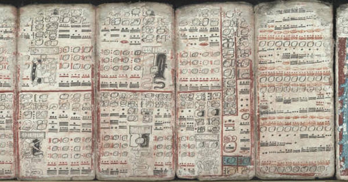 Dresden Codex pages of eclipse predictions.