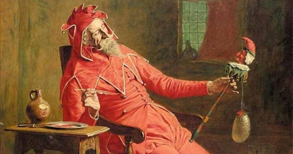 The Court Jester by John Watson Nicol.  Source: Public Domain