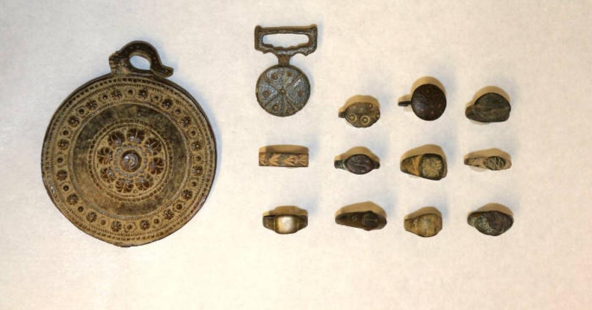 Medieval ring artifacts found in the thrift shop in B.C., Canada. 