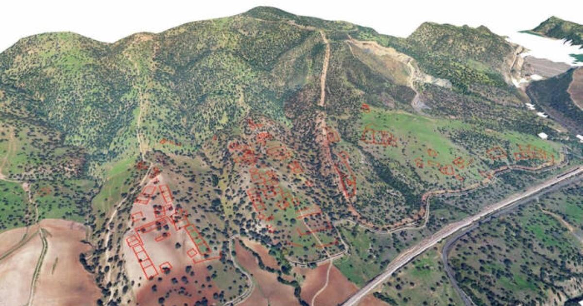 The proposed location of the lost city of Medina Azahara in Córdoba as revealed by LiDAR.