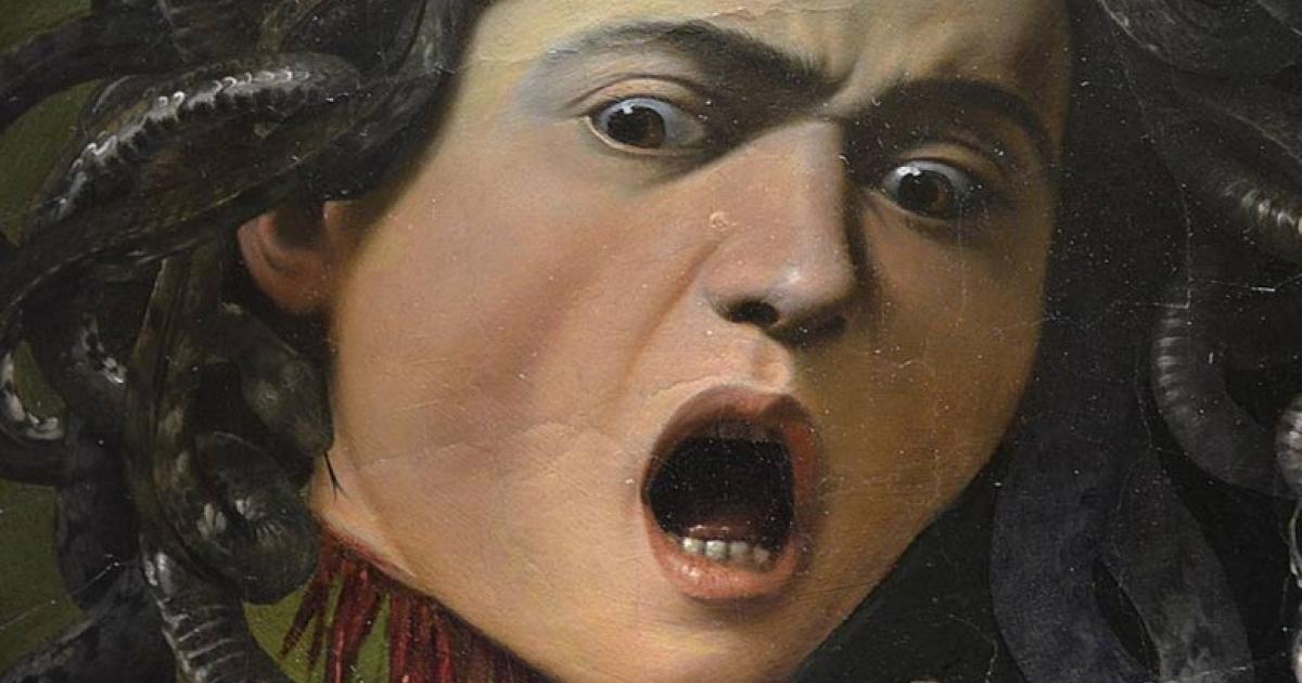 Top image: Medusa by Caravaggio, 1597, shocked ancient Greece.	Source: Uffizi Gallery/CC BY-SA 2.0  