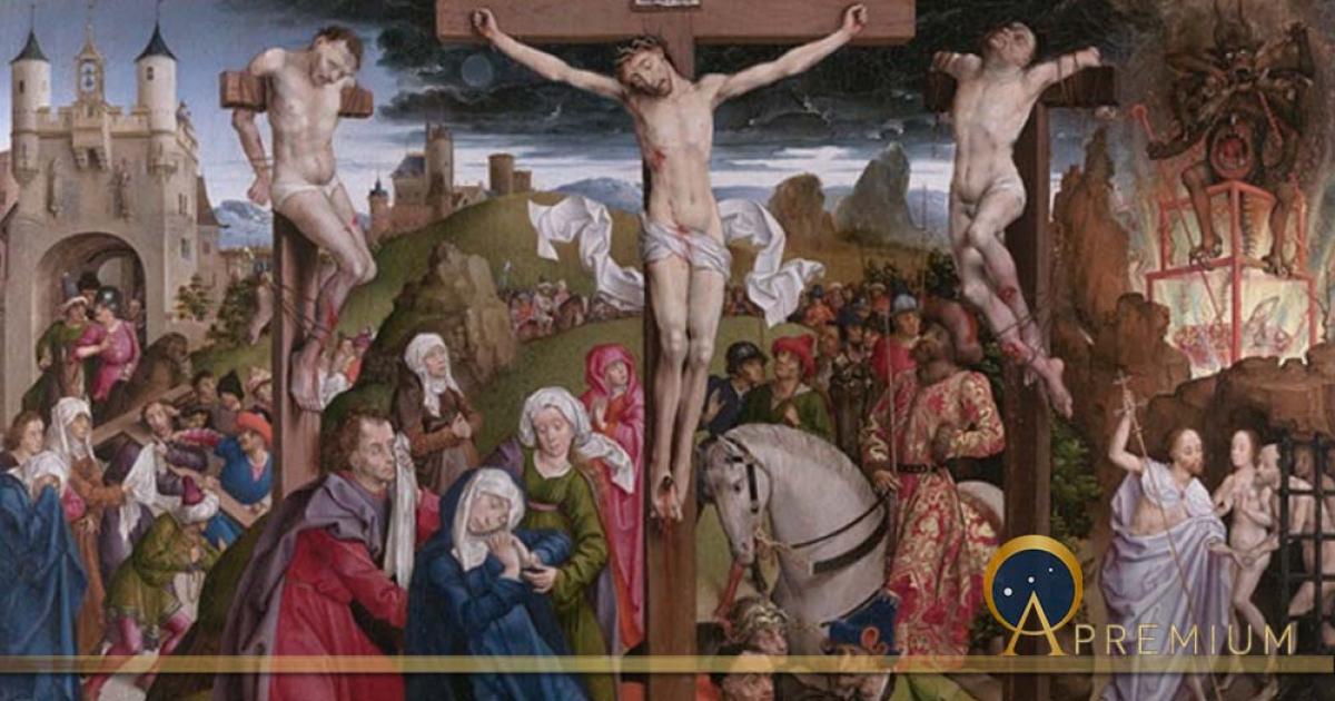 The Crucifixion by André d’Ypres / Dreux Budé Master, (before 1440) Getty Centre (Public Domain)
