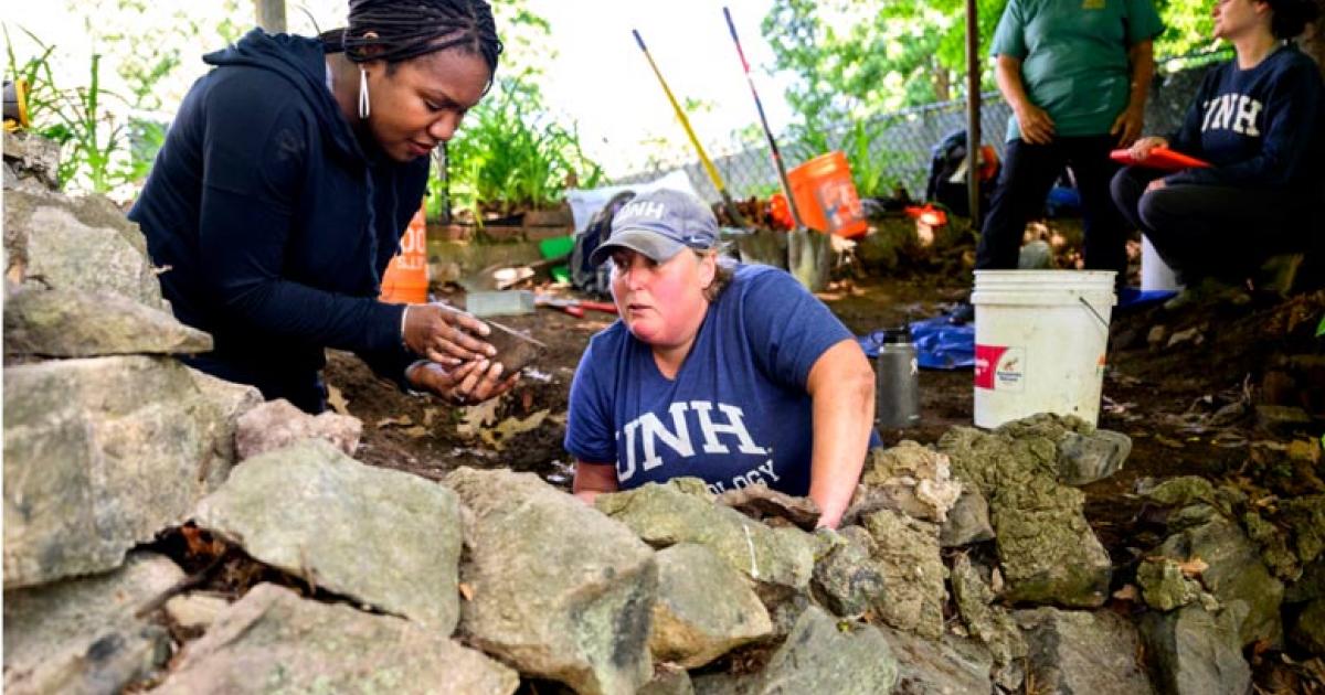 Members of the multi-institutional team at the dig site of what is believed to be the home of King Pompey.	Source: Mathew Modoono/Northeastern University