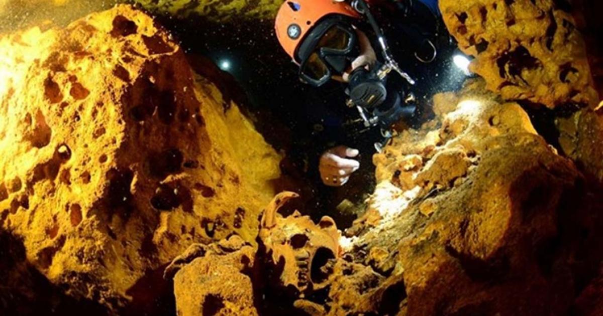 Exploring the Sac Actun submerged caves in Quintana Roo, Mexico.