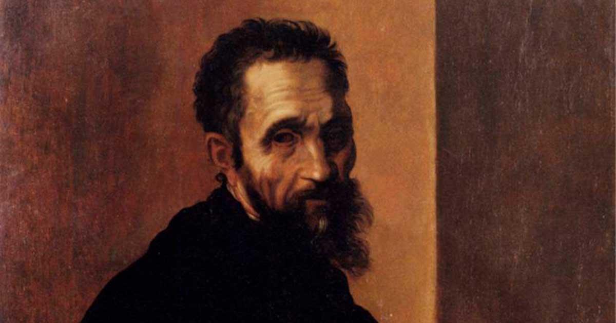 Portrait of Michelangelo by Jacopino del Conte. Source: Public domain