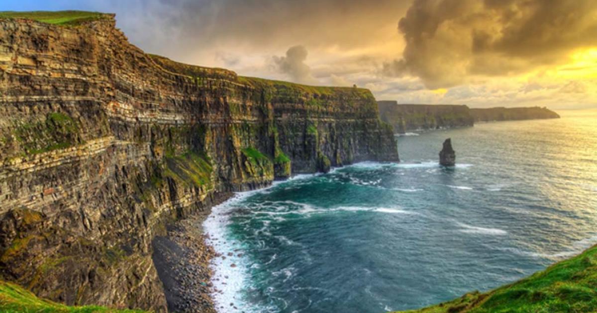 Cliffs of Moher at sunset, Ireland. The Milesians were the last wave of invaders who came to Ireland.