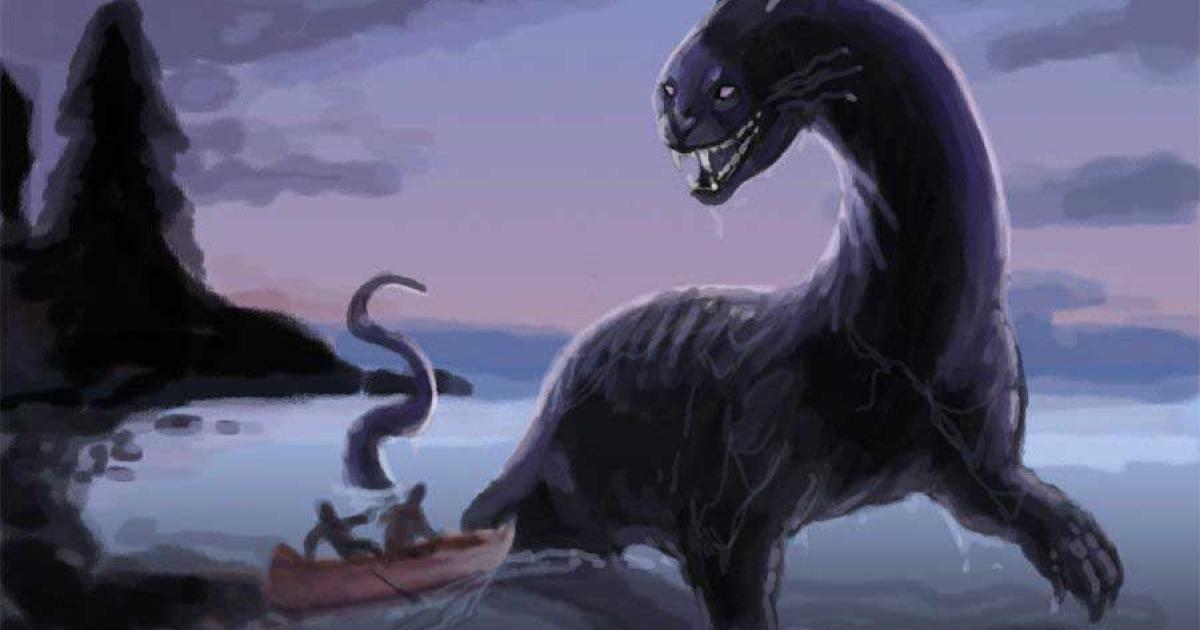 The malevolent Mishipizheu monster-god of Lake Superior. Source: SJB1995 / CC-BY-SA