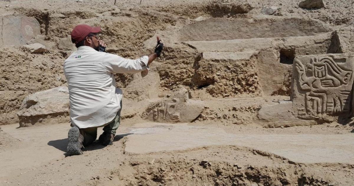 Ceremonial structure found in the Zana valley, Chiclayo, Peru.
