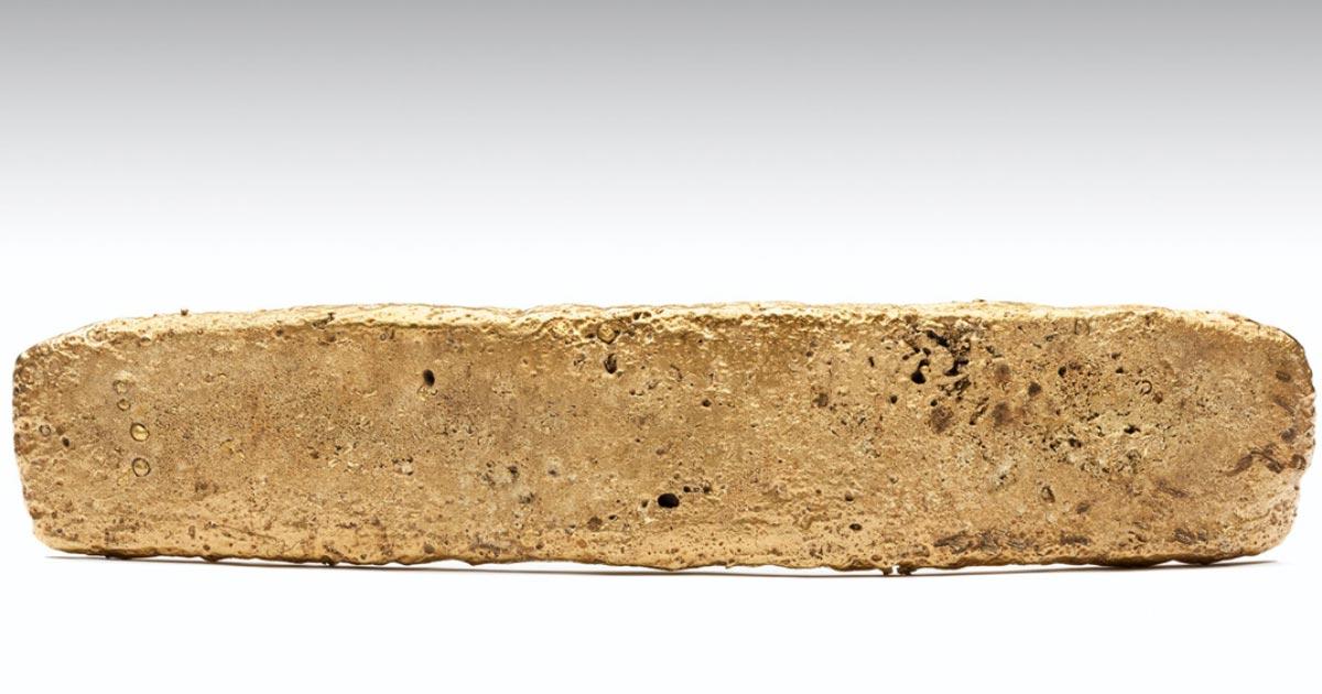 Gold Bar known as the ‘Golden Yew’. Source: INAH.