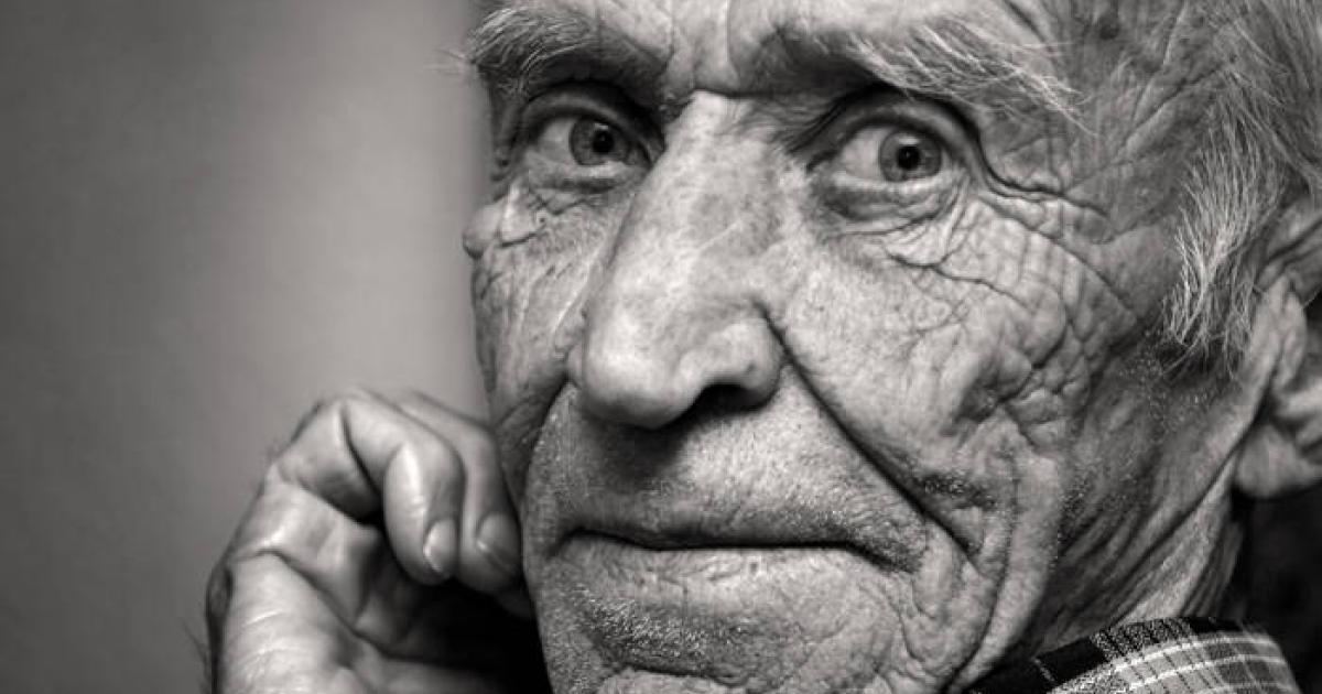 An elderly modern human