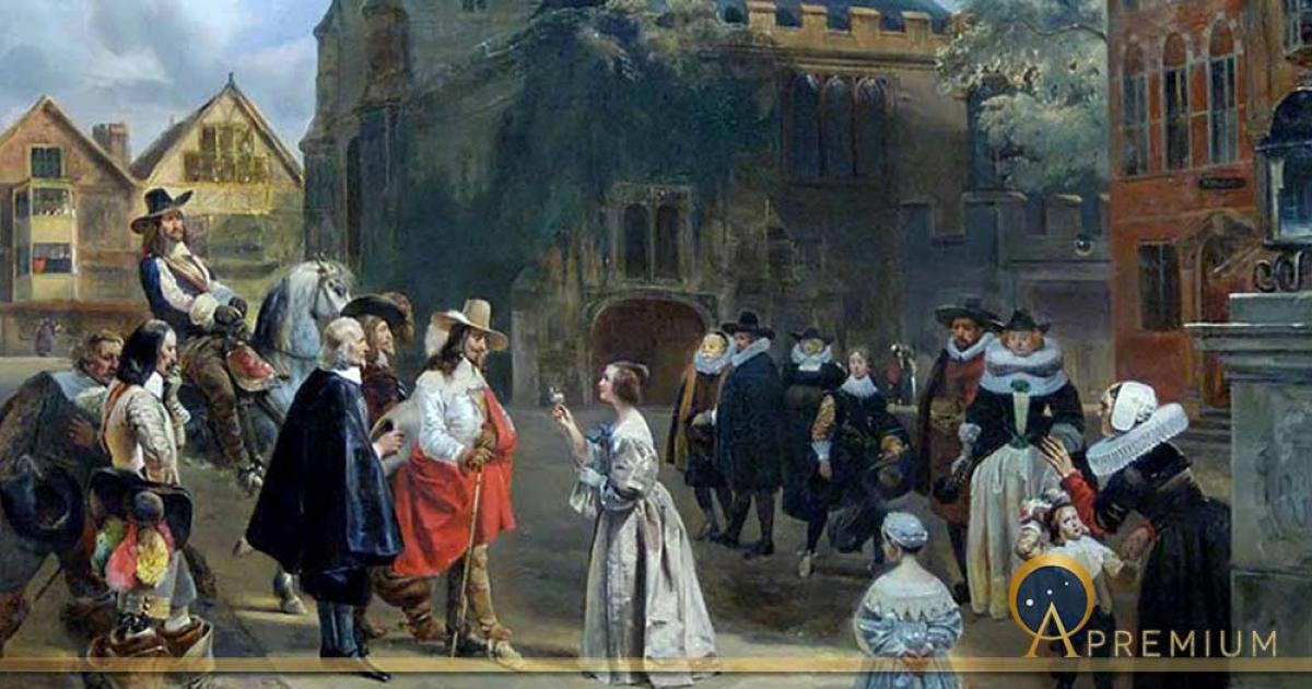 King Charles I at Carisbrooke Castle, as painted by Eugène Lami in 1829 (Public Domain)