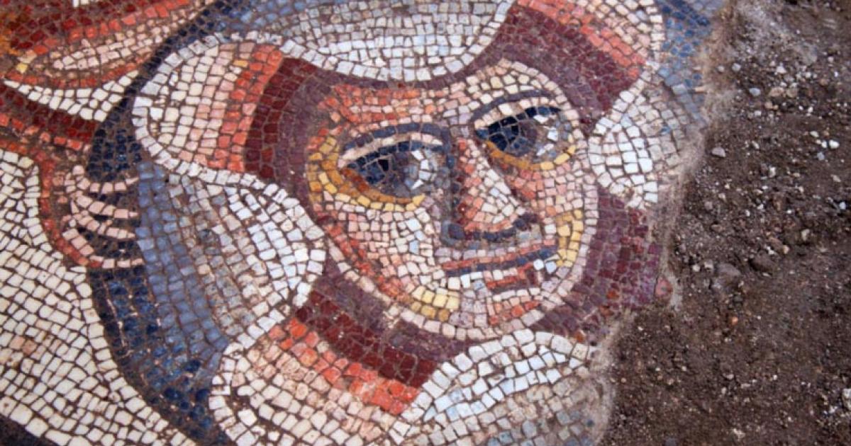 Theater Mask discovered in 2015, Huqoq, Galilee region, Israel. 