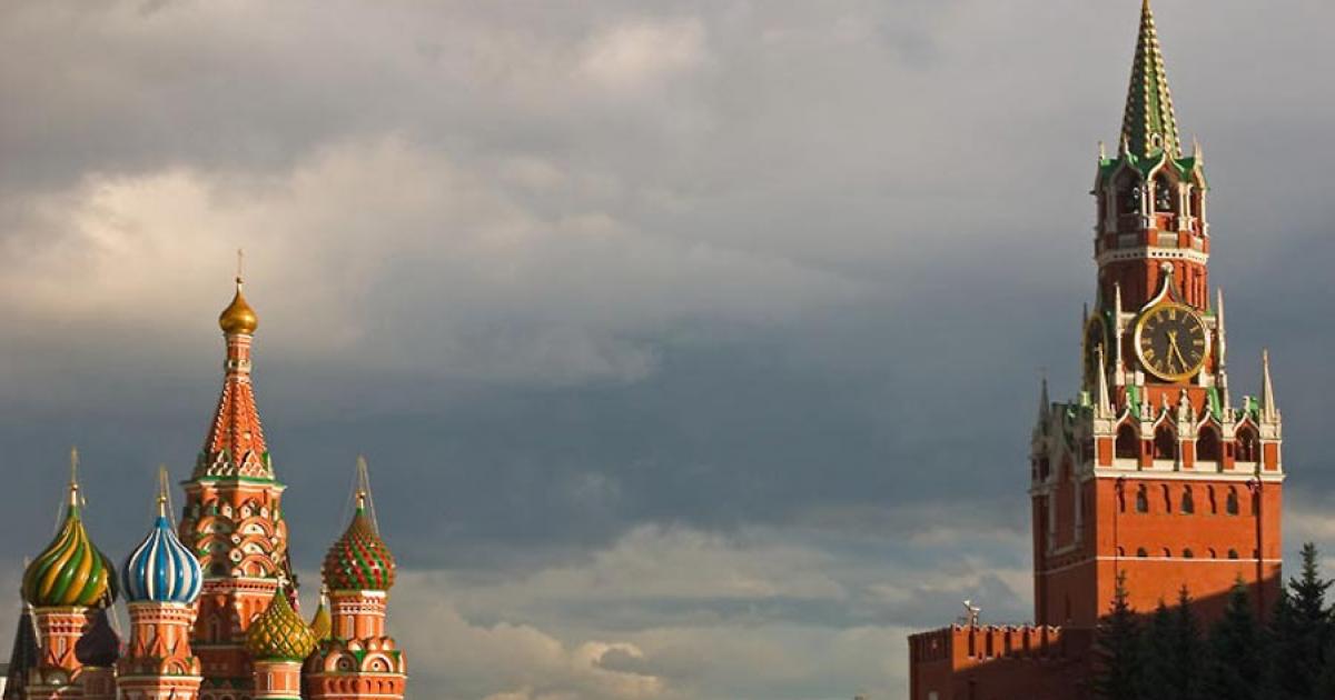 St. Basil's Cathedral and the Spasskaya Tower of Kremlin in Moscow’s Red Square