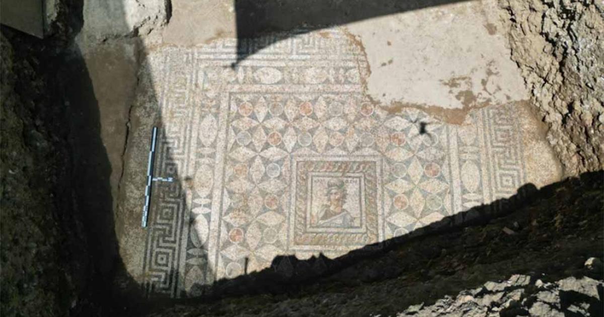 Mosaic depicting the Muse, Calliope, excavated in Side, Turkey.      Source: Republic of Türkiye Ministry of Culture and Tourism
