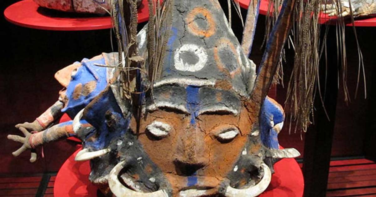 A Malakulan spider web mask.