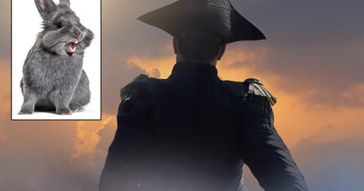 Main – Representational image of Napoleon Bonaparte. Source: de Art / Adobe Stock. Inset: Angry rabbit. Source: Eric Isselée / Adobe Stock