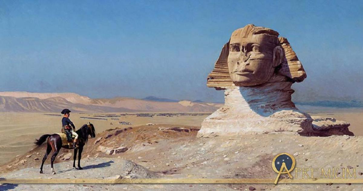Napoleon Bonaparte before the Sphinx, (circa 1868) by Jean-Léon Gérôme, Hearst Castle.