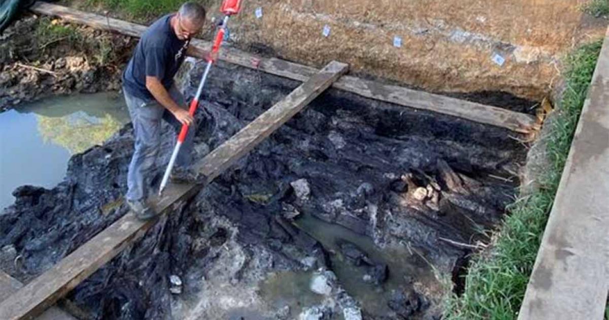 Preserved 7,300-year-old cabins discovered at La Draga Neolithic site in Catalonia, Spain. Source: Banyoles City Council/IPHES