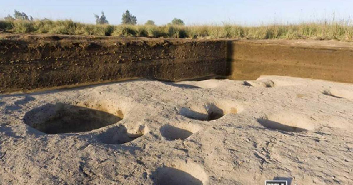 Remains of silos in Neolithic Egyptian village discovered in Tell el-Samara.