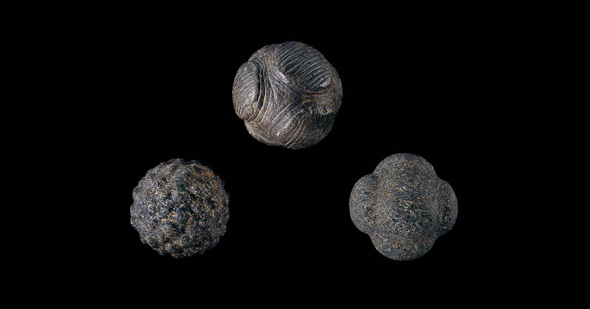 Neolithic stone balls in the British Museum. Source: British Museum / CC BY-NC-SA 4.0