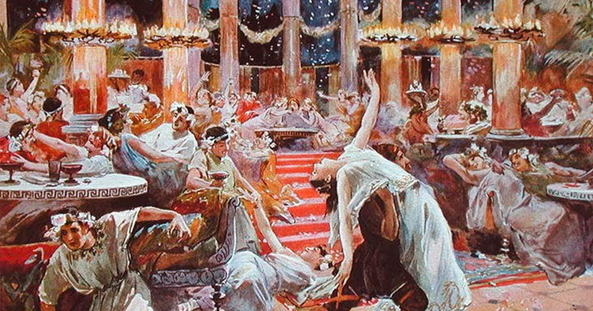A banquet in Nero’s palace, by Ulpiano Checa y Sanz. Source: Public domain