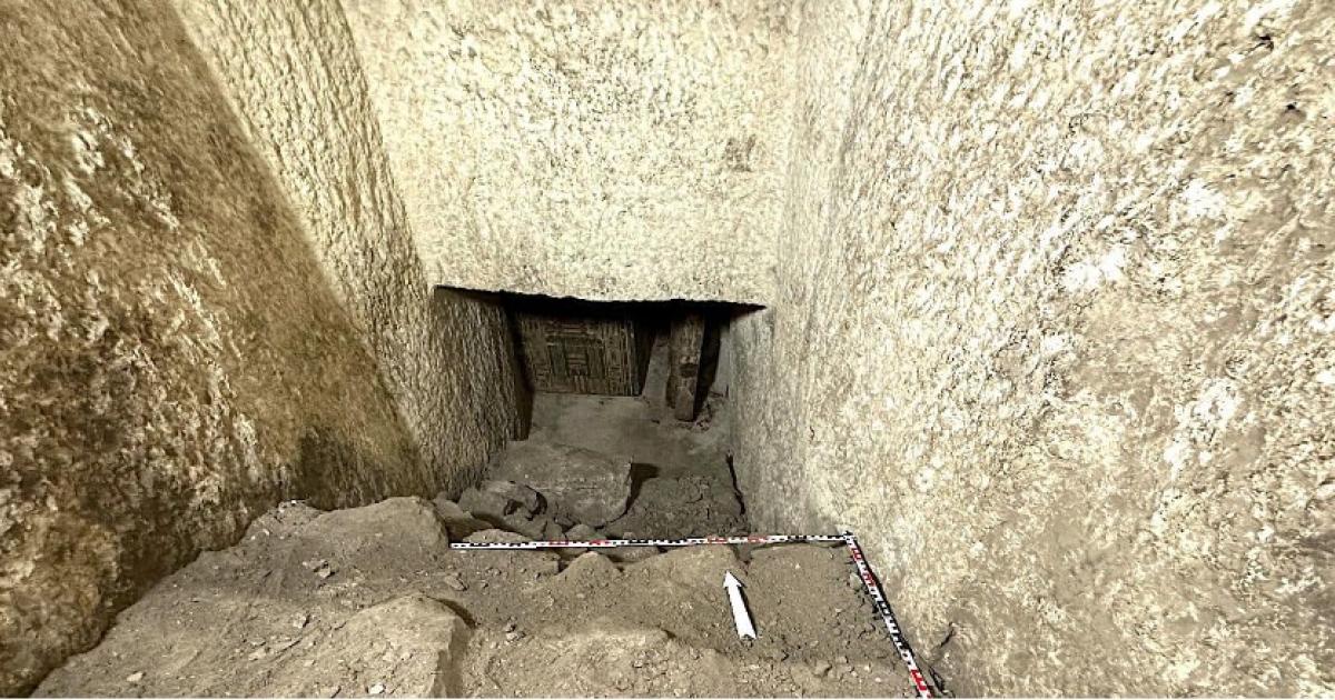 Idi's burial chamber with sarcophagus at the tomb of Djefai-Hapy Asyut, Egypt.