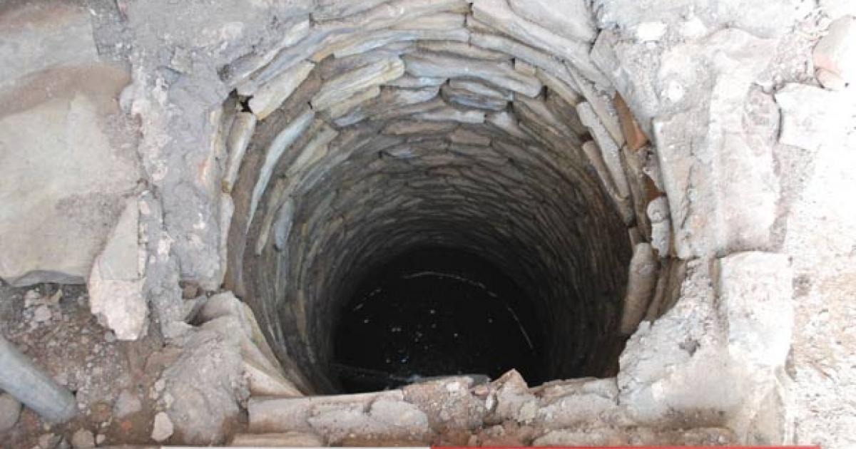 A well unearthed at New Place (Shakespeare Birthplace Trust photo)