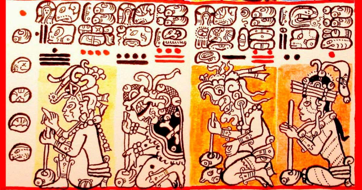 Tzolkin section in the Dresden Codex, starting from the day 1, Manik'. (Lacambalam /CC BY-SA 4.0)