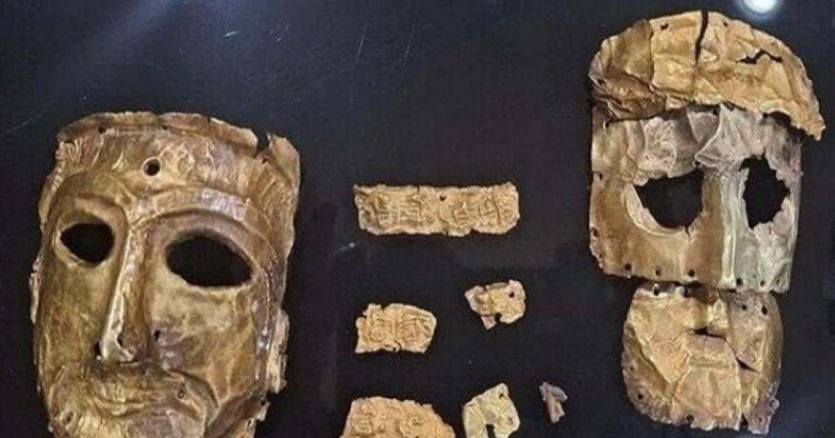 Elamite Gold Masks Amongst Others Recovered in Iran Undercover Operation