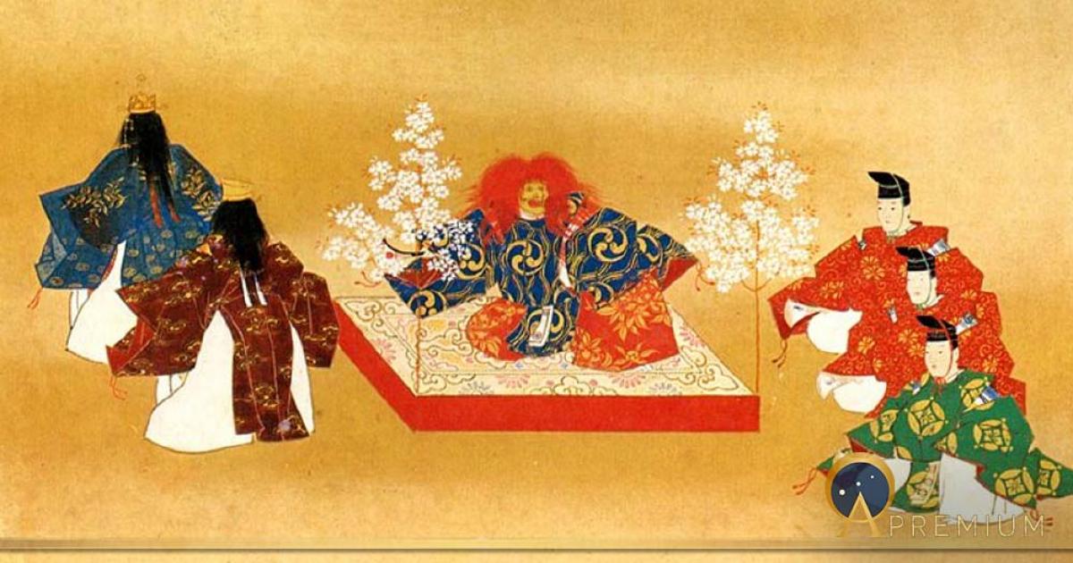 Noh-Arashiyama by KOMPARU Zempo (Public Domain)