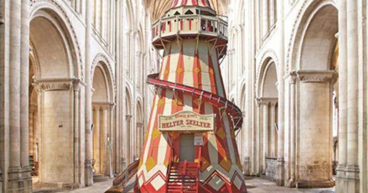 An artist's rendition of the Norwich Cathedral's helter skelter. Credit: Annette Hudson / Paul Hurst / Irvin Leisure / Norwich Cathedral.  