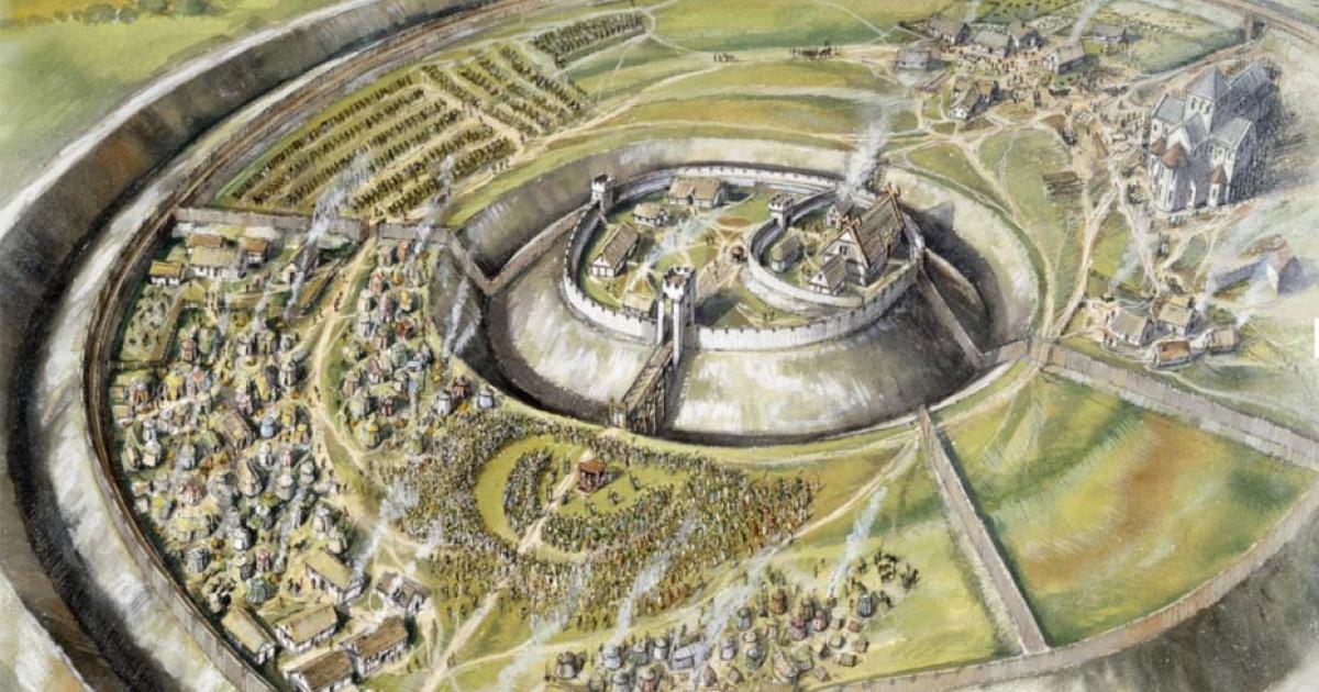 An artist's impression of the barons and lords of England swearing loyalty to William the Conqueror at Old Sarum in 1086