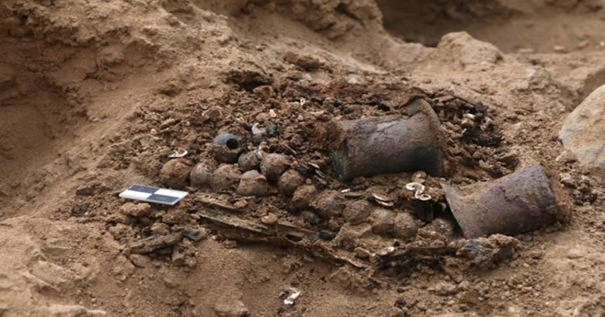 One of the 11 elite individuals from the Chimú period uncovered at Chan Chan, Trujillo, Peru.	Source: Peruvian Ministry of Culture
