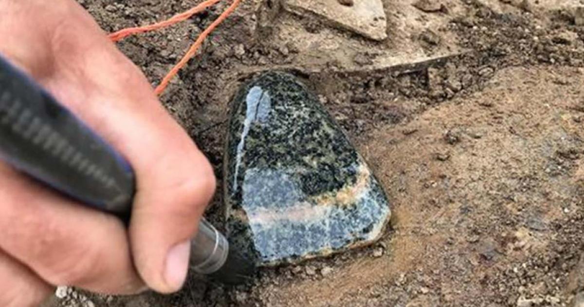 Gneiss stone axe found on the shores of Loch of Stenness.