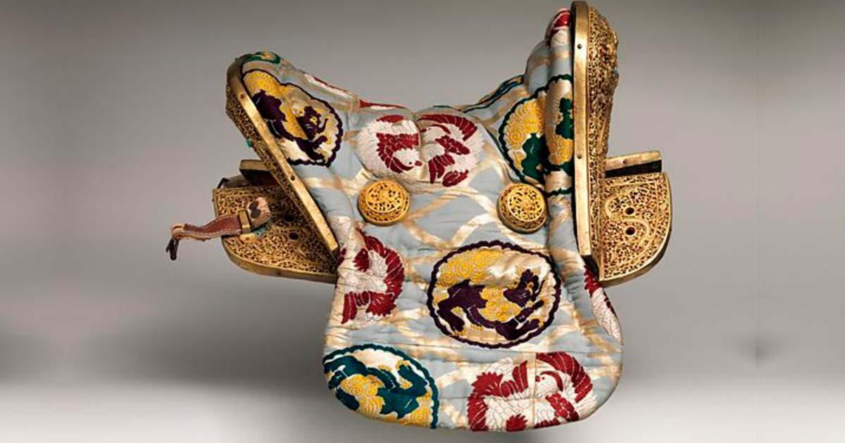 Tibetan horse saddle. Metropolitan Museum of Art / Public Domain.
