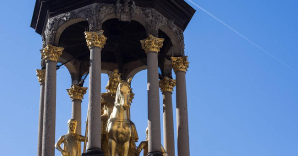 Statue of Otto I, the Holy Roman Emperor.