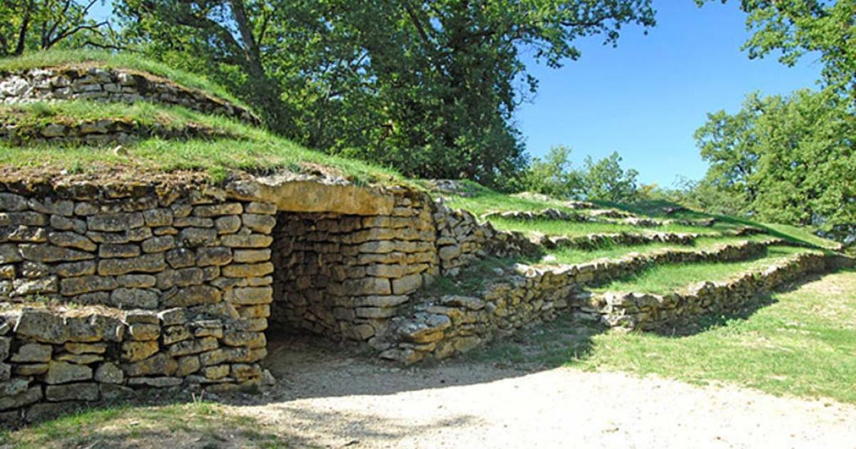 Tumulus F at the Neolithic Tumulus of Bougon necropolis.